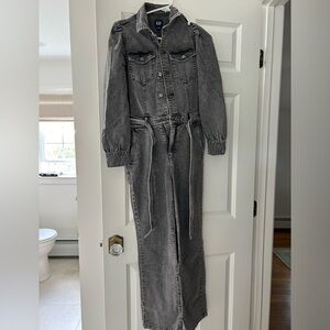 Gap utility denim jumpsuit